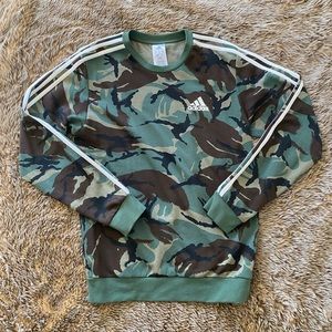 Adidas 3 Stripe Camo Sweatshirt